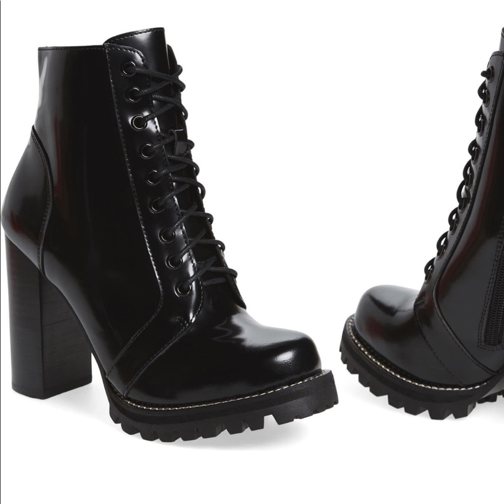 Jeffrey Campbell Legion Black Combat Boot Size 9 - EUC platform chunky high heel